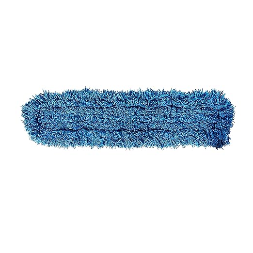 Rubbermaid Commercial Twisted Loop Synthetic-Dust Mop 36-Inch Length x 5-Inch Width Blue Heavy Duty Mop for Floor Cleaning Office/School/Stadium/Bathroom