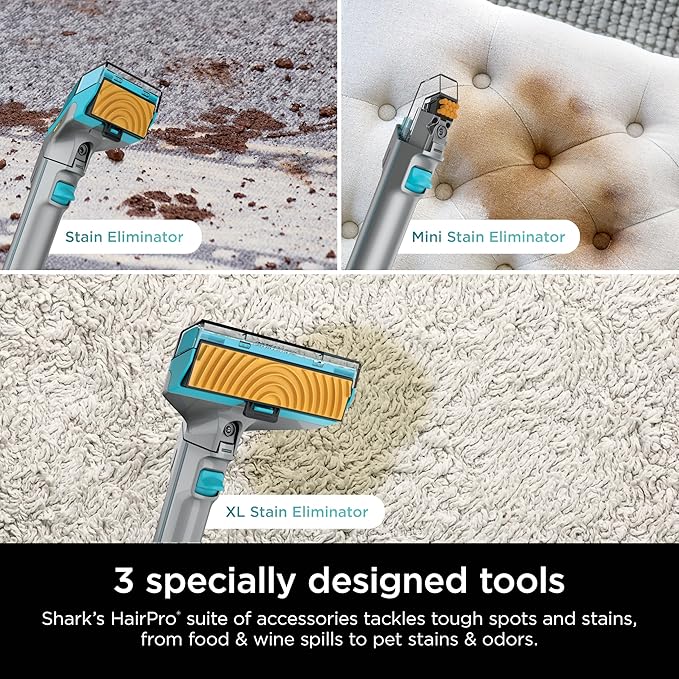 Shark StainStriker HairPro Portable Carpet Upholstery &amp Area Rug Cleaner Stain Hair &amp Odor Remover 3 Tools &amp dual activated Solution Teal PX253BRN