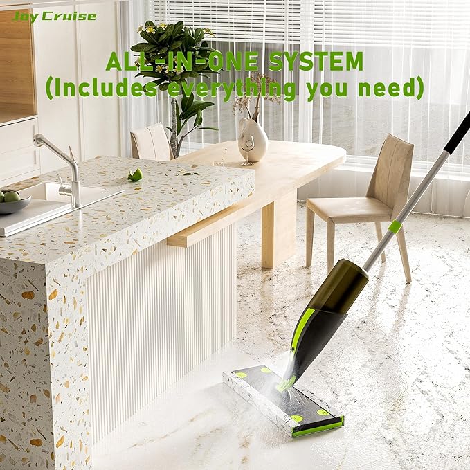 Spray Mop for Cleaning Spray Wet Dry Mops with 60 Dry Pads &amp 420ML Refillable Bottle Flat Mop for Hardwood Tile Laminate Vinyl and Marble Floors