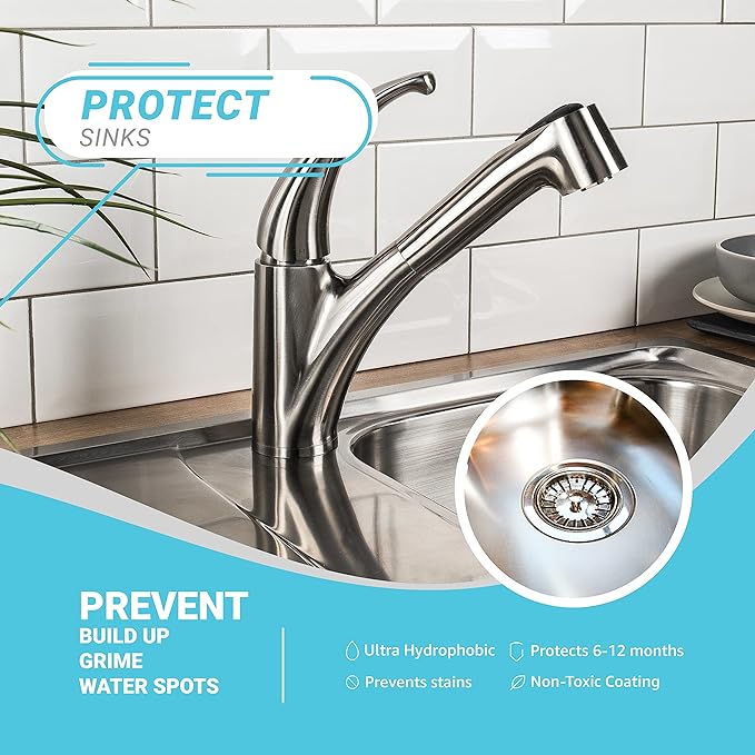 Lifeproof 2-Pack Ceramic Coating Spray Kit - Shine Seal &amp Protect Kitchen &amp Bath Surfaces Repels Stains &amp Grime