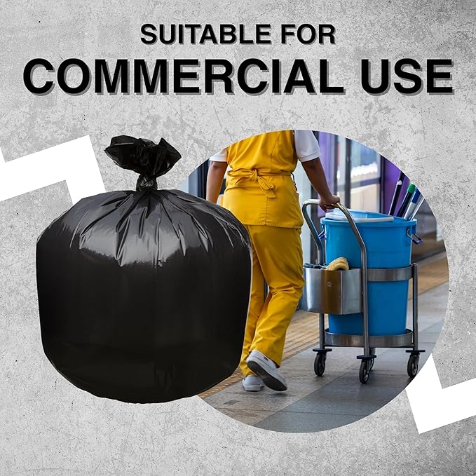 33 Gallon Garbage Trash Bag 33X39 1.2 Mil Black 150 Count Can Liner Bulk 30 Gallon 31 Gallon 32 Gallon 34 Gallon 35 Gallon Made in USA