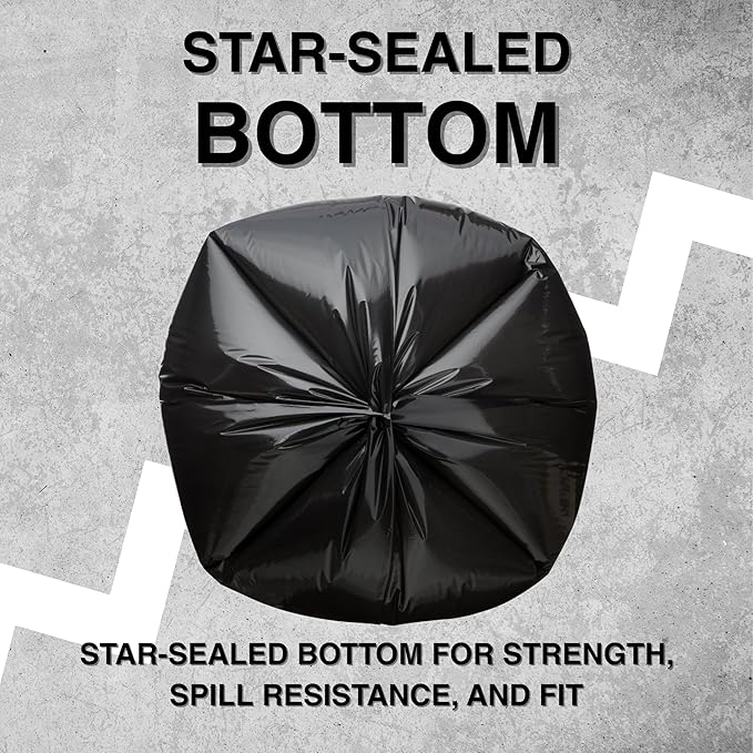 55 Gallon Garbage Trash Bag 38X58 1.2 Mil Black 100 Count Can Liner Bulk 56 Gallon 57 Gallon 58 Gallon 59 Gallon 60 Gallon 55-60 Gallon Made in USA
