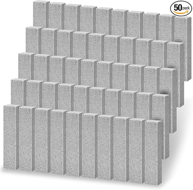 TOMNK 50pcs pumice stone Cleaning stick plot wipe pumice stone for kitchen bathroom and other occasions