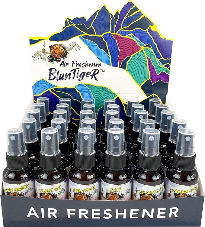 High Concentrated Strong Oil Based Air Freshener 30ml/1oz Car Room Home and Bathroom Deodorizer &amp Odor Eliminator Spray (BlunTiger 30 Set)