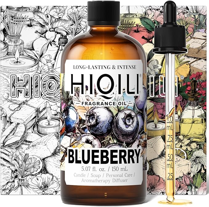 HIQILI Blueberry Fragrance Oil for Candle &amp Soap Making Fruity Scents for Reed Diffuser Oil Refill Add to Lotion Body Wash - 5.07 Fl Oz