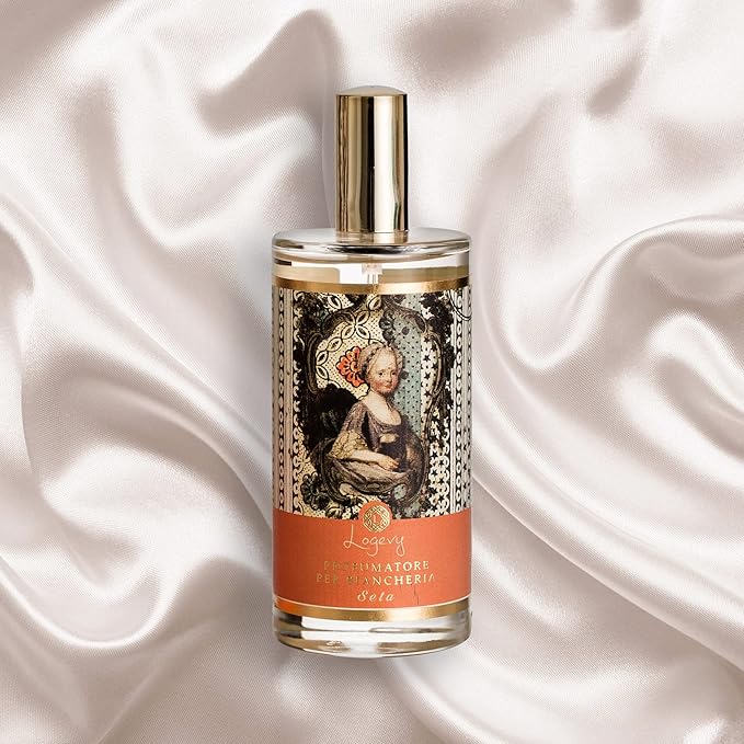 Logevy Firenze 1965 Seta – Linen Fragrance Spray for Silk Fabric from Master Perfumer in Italy with Floral Notes to Luxuriously Freshen Sheets Cushions Curtains Clothing Drawers &amp more – 100m