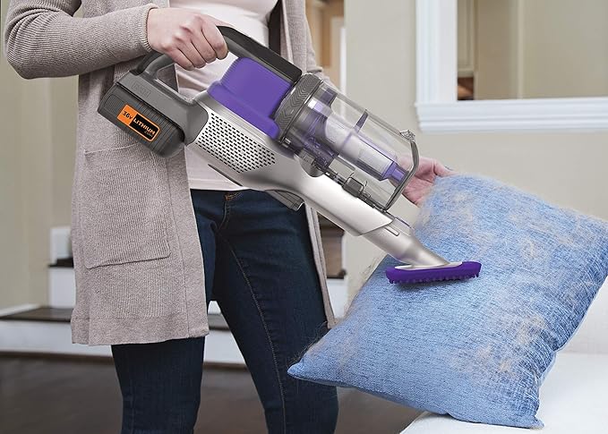 BLACK + DECKER BHFEV362DP-QW Aspirador de escoba 4en1 Power Series Extreme Especial para mascotas con batería externa 36V 2Ah.3 velocidades y 78min de autonomía.