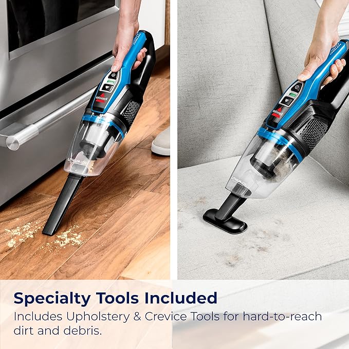 Bissell 3061 Featherweight Cordless Stick Vacuum Self-Standing Electric Blue Black