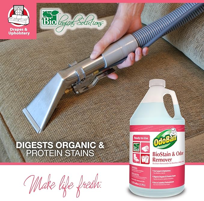 OdoBan Professional Cleaning and Odor Control Solutions Ready-to-Use Biostain and Odor Remover Made in the USA 2 Gallons