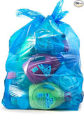 33 Gallon Trash Bags Blue Heavy Duty (Value Pack 100 Count w/Ties) Large Garbage Bags for 30–32–33 Gallon Trash Cans Recycling and Commercial Use