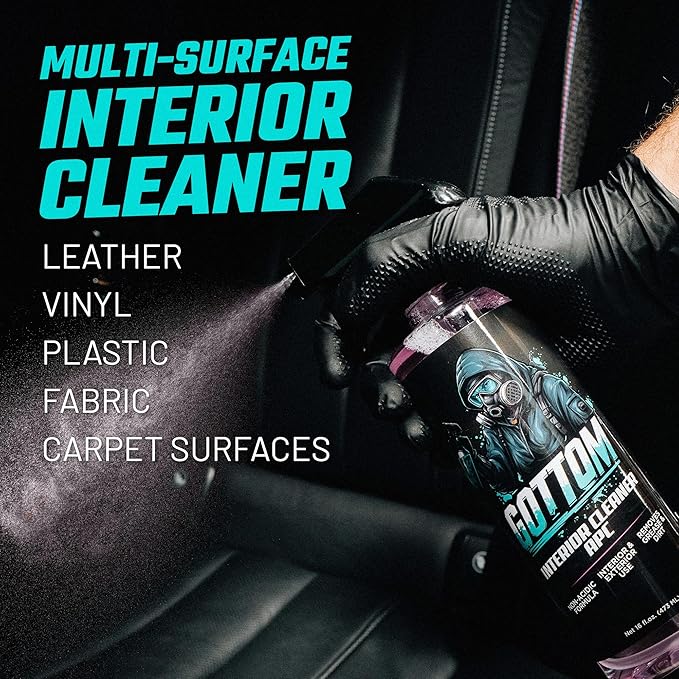 Gottom Interior Cleaner APC - 128 oz Multi-Surface Car Cleaner for Leather Vinyl Plastic Carpet &amp Upholstery - Dashboard &amp Seat Cleaner All-Purpose Interior Detailer for Car Interiors