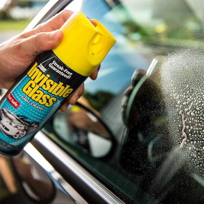 Invisible Glass 91163-6PK Premium Aerosol Glass Cleaner Spray for Car Windshields and Windows Automotive and Home Window Cleaner Streak-Free Ammonia-Free Tint-Safe – 15 oz (Pack of 6)