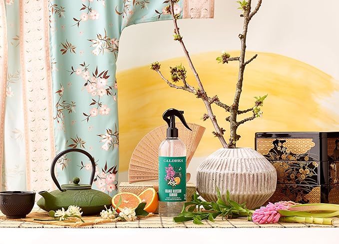Caldrea Linen and Room Spray Air Freshener Made with Orange Peel and Ylang Ylang flower Essential Oils Plant-Derived and Other Thoughtfully Chosen Ingredients Orange Blossom Bamboo scent16 oz