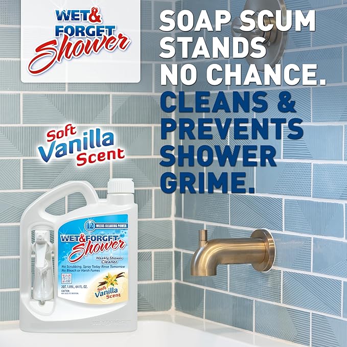 Wet &amp Forget Shower Cleaner Weekly Application Requires No Scrubbing Bleach-Free Formula 64 Ounce (Pack of 1)