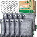 Activated Charcoal Odor Absorber Odor Eliminator for Strong OdorBamboo Charcoal Air Purifying Bags for Home Car Closet Pet Smoke Room Deodorizer (10 x 100g Unscented)