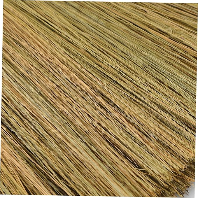 Cabilock 2pcs Practical Handwoven Broom Set Straw Broom Sweep Soft Bristle Household Removable Head Floorfriendly