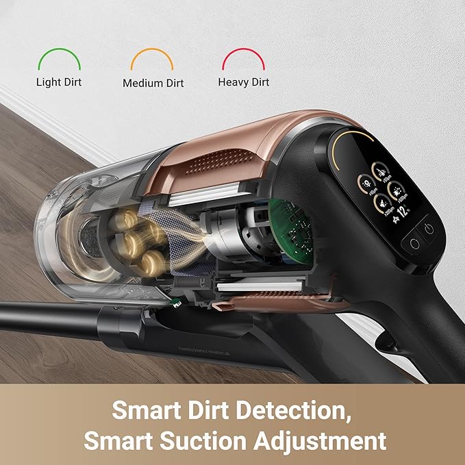 DREAME Z20 Cordless Vacuum Cleaner Smart Vacuum Cleaner with 250AW Powerful Suction Up to 90 Minutes Runtime Versatile for All Surfaces Handheld Feature for Hard Floors Carpets &amp Sofas