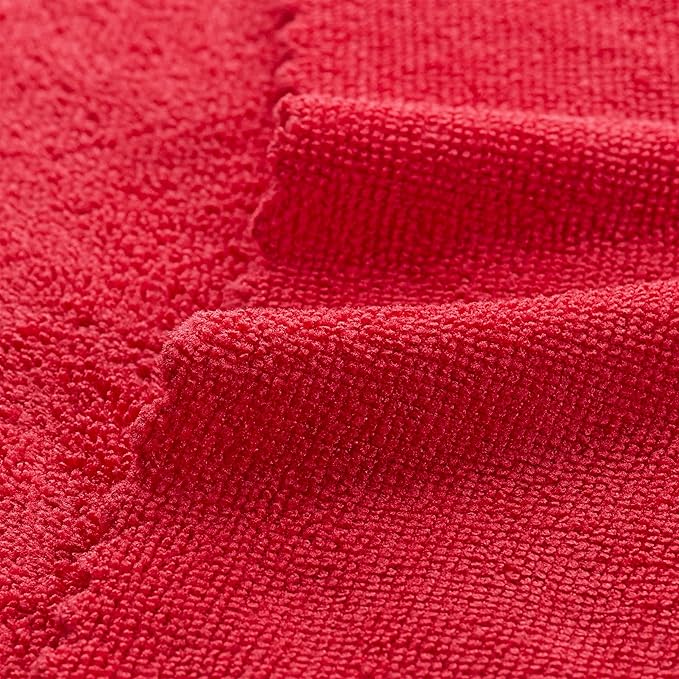Arkwright Smart Rags Microfiber Cleaning Cloths Pack of 50 in a Box Lint Free 180 GSM Reusable Towels for Auto Office and Household Cleaning 12 x 12 in Red