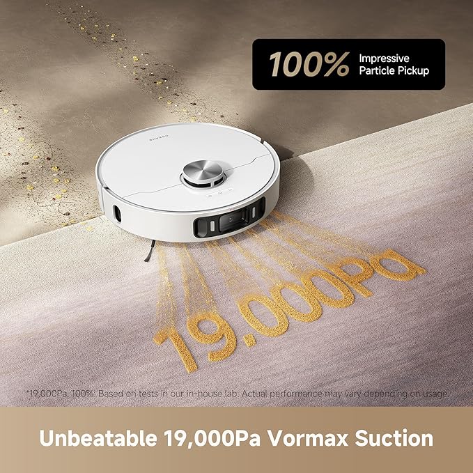 DREAME L40s Ultra AE Robot Vacuum and Mop Combo 19000Pa Suction Self Emptying Dust Box Flexible Mop &amp 167℉ Self Cleaning Washboard Diverse Brush Selection All-in-One Station Auto Refill
