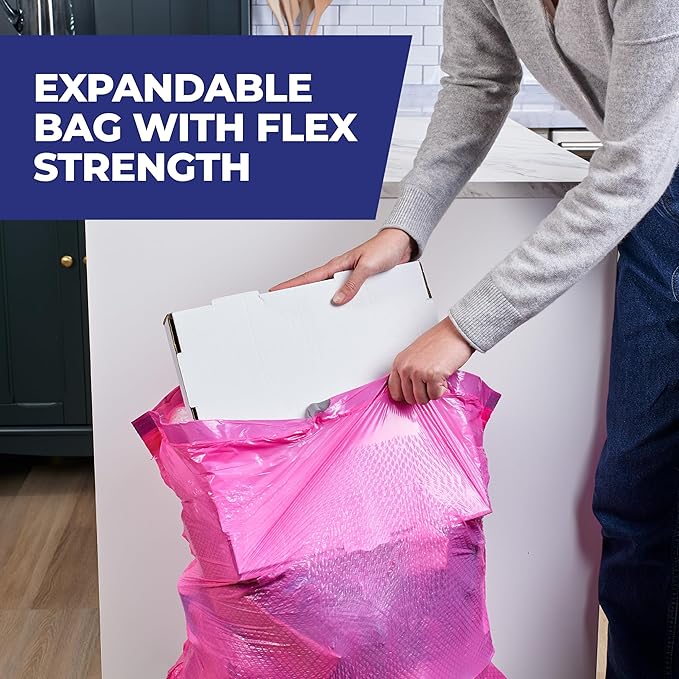 Hefty Ultra Strong 13 Gallon Trash Bags Tall Kitchen Trash Bags 13 Gallon Size Resist Leaks Punctures and Rips Continuous Odor Control Pink Fabuloso Watermelon Scent 110 Bags