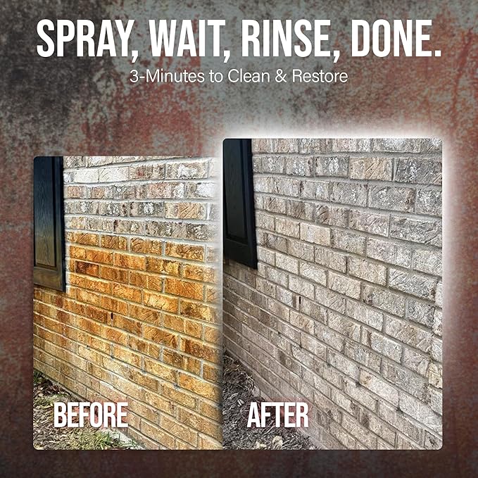Southeast Softwash Rust Remedy Heavy Duty Rust Remover for Concrete Masonry Wood and Metal | Fast Acting Rust Cleaner for Homes Driveways and Outdoor Surfaces (1 Gallon)