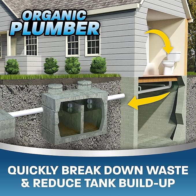 Septic Tank Cleaner Treatment Bacteria x Natural Enzyme Flushable Bio Tabs Rid Sewage Waste &amp Clean Field System 1 Year of Tablets