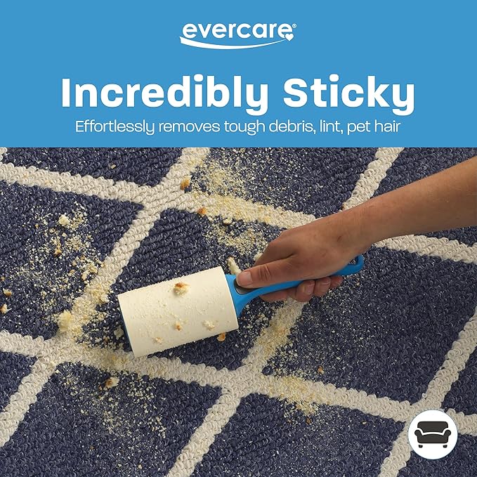 Evercare All Purpose Lint Brush Value Pack - 5 Rollers (300 Sheets Total) Blue