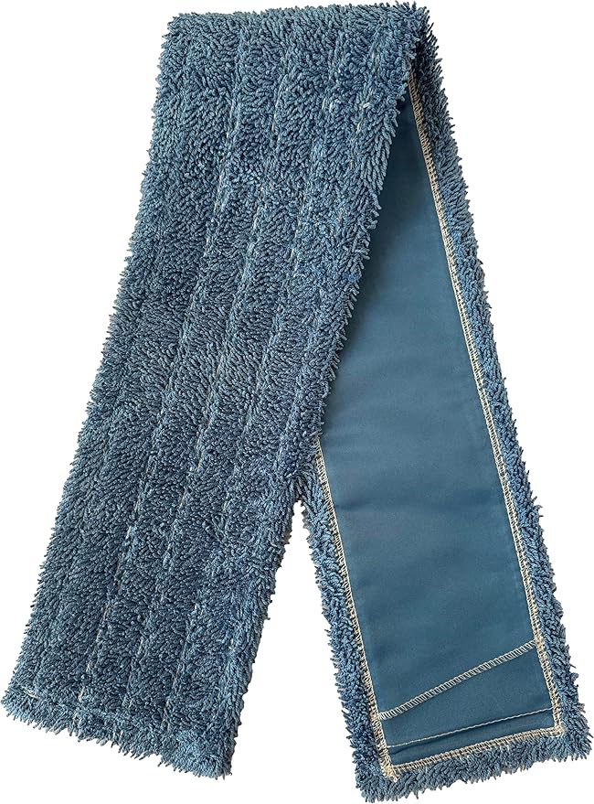 High-Performance Twisted-Loop Microfiber Dust Mop Kit: Superior Cleaning Efficiency - Blue 18 Inch