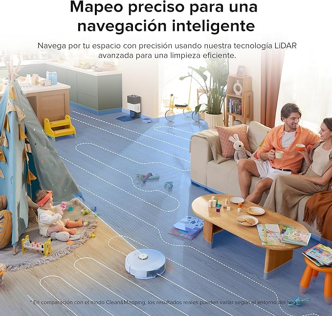 roborock Q8 Max+ Robot Vacuum Cleaner with Suction Station DuoRoller Brush 5500Pa Suction Power 2.5 L Dust Bag 350 ml Water Tank Mop Robot PreciSense LiDAR Navigation (White)