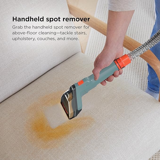 Shark CarpetXpert | Upright Carpet Area Rug &amp Upholstery Cleaner | Carpet Shampooer with Handheld Spot &amp Stain Eliminator | 3 Cleaning Tools | Slate Green | EX151