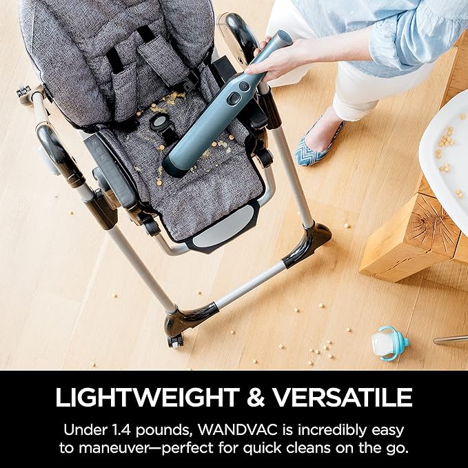 Shark WV201BLBRN WANDVAC Cordless Hand Vac Lightweight and Portable at 1.4 lbs. with Powerful Suction Charging Dock One-Touch Empty for Car &amp Home Cove Blue