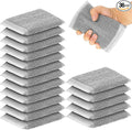 Thyle 36 Pack Steel Scrub Sponges for Dishes Non Scratch Scouring Sponge Multi Use Metal Scrubber Heavy Duty Dish Wash Kitchen Sponge for Pot Dish Washing Hard Surface Cleaning Tools (Gray)
