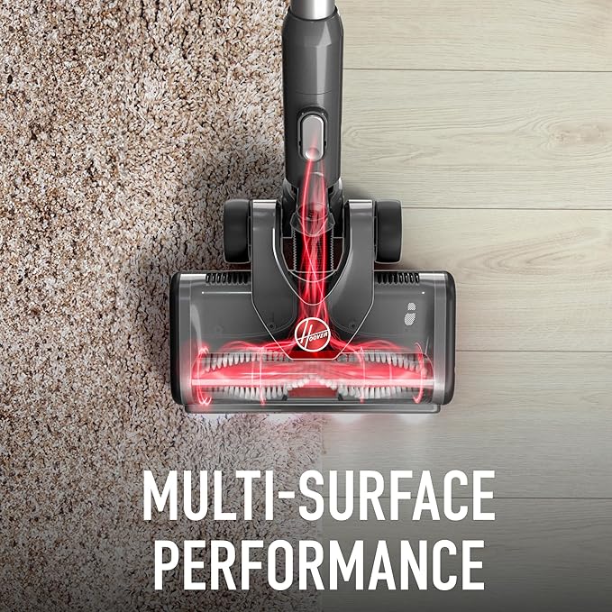 Hoover Excelerate Cordless Stick Vacuum Cleaner with Included Tools for Carpet and Hard Floors Lightweight Design Powerful Suction LED Headlights BH59000V