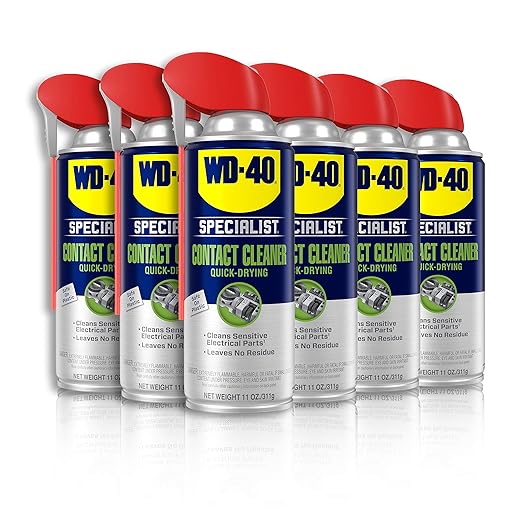 WD-40 Specialist Contact Cleaner Spray 11 oz. [6-PACK] &amp Specialist Penetrant with SMART STRAW SPRAYS 2 WAYS 11 OZ [6-Pack]