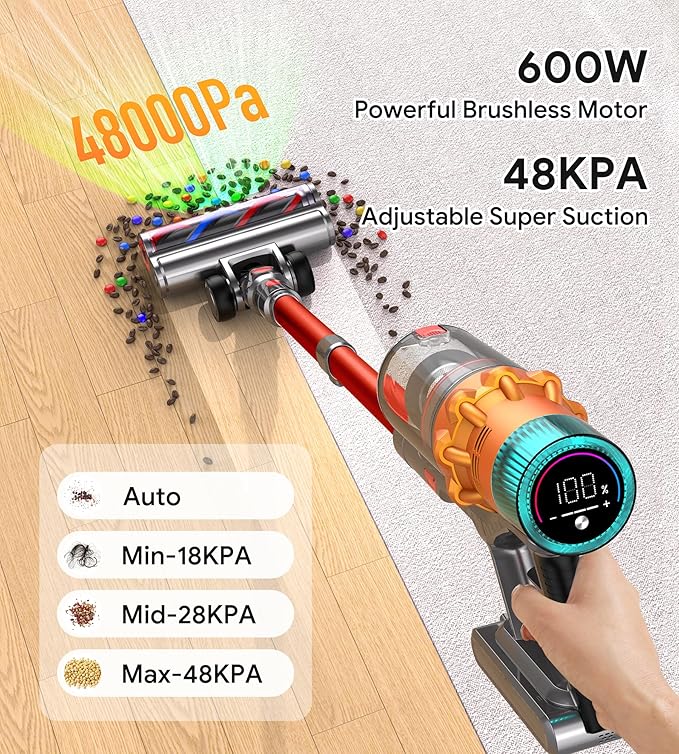 Cordless Vacuum Cleaner and Electric Floor Brush Replacement