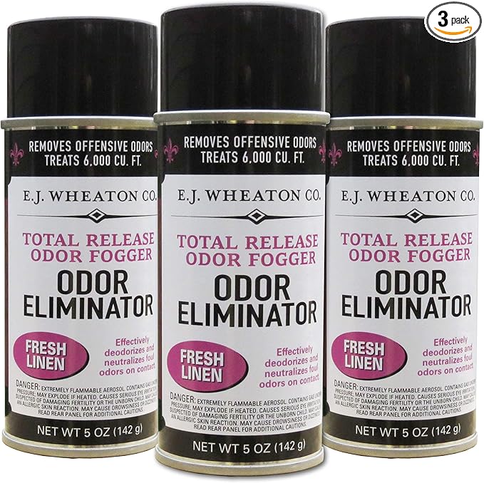 Odor Eliminator Total Release Odor Fogger 3 Pack Effectively Deodorizes and Neutralizes Foul Odors on Contact Fresh Linen (5 OZ)