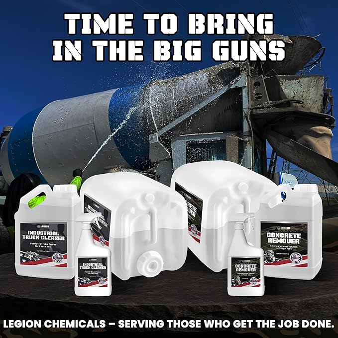 Heavy Concrete Remover – Dried Concrete &amp Cement Dissolver (Non-Corrosive Biodegradable Acid Alternative) Safe on Equipment 1-Quart Spray