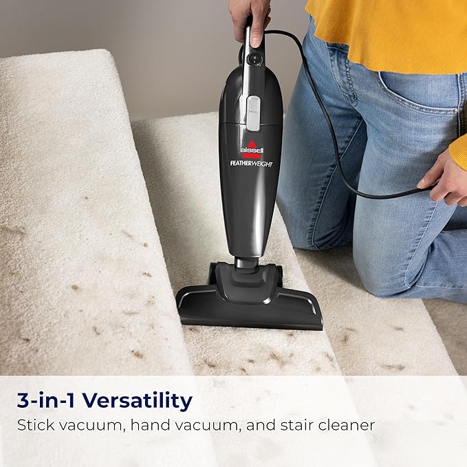 Bissell Featherweight Stick Lightweight Bagless Vacuum with Crevice Tool 2033M Black