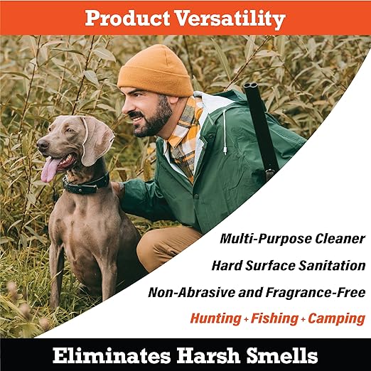 SNiPER II Disinfectant Cleanser and Odor Eliminator Cleaner for Outdoor Disinfecting Purposes Use for Hunting Fishing and Camping Made in the USA 16 Ounce Spray Bottle 2-Pack