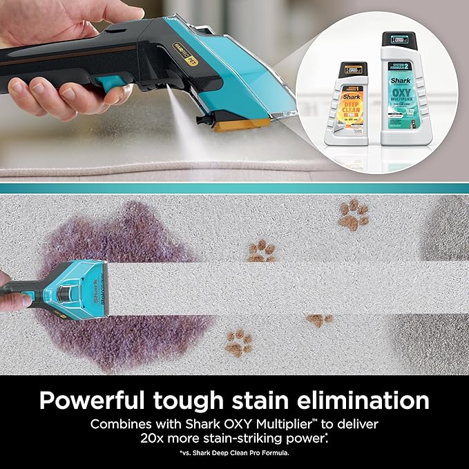 Shark CarpetXpert Deep Clean Pro Formula for All Shark Upright &amp Portable Carpet Cleaners Formulated for all Carpets Upholstery &amp Area Rugs Eliminates Tough Pet Messes and Odors 48oz EXCM