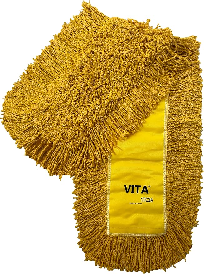 Ultimate Dust Mop Kit: Industrial-Grade Performance Heavy-Duty Frame Telescopic Handle - Yellow 60 Inch
