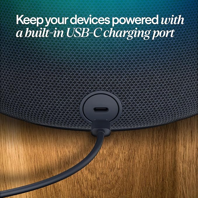 BLUEAIR Purifier for Bedroom - Mini Restful - Sunrise Clock with HEPASilent Filtration and Wake Up Light - Cleans Air and Supports Circadian Rhythm - USB-C and App Connectivity Blue