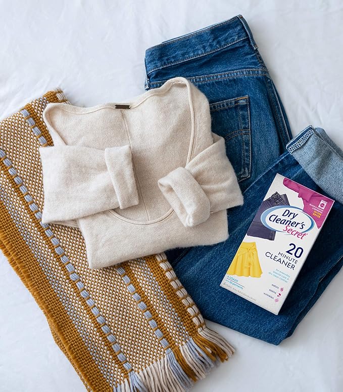 Woolite At-Home Dry Cleaner Dry Cleaning Cloths and Stain Removal Easy to Use Safe on Wool Cashmere and Designer Jeans Fresh Scent 6 Cloths