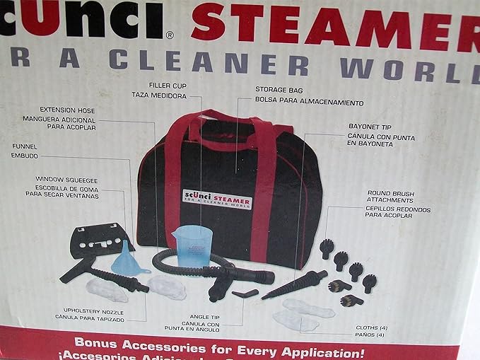 Scunci SS1000 Hand Held Steam Cleaner with Attachments