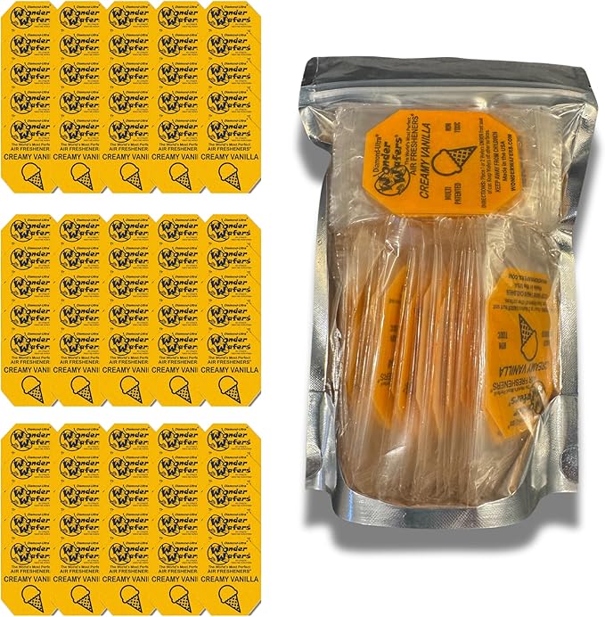 Wonder Wafers 75 count Air Fresheners Individually Wrapped Creamy Vanilla Fragrance