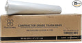 PlasticMill Contractor Bags Heavy Duty - Commercial Industrial Garbage Bags - Clear Construction Trash Bags - Outdoor Garden Trash Bags 100-Gallon 3 Mil 67x79 (25-Count)