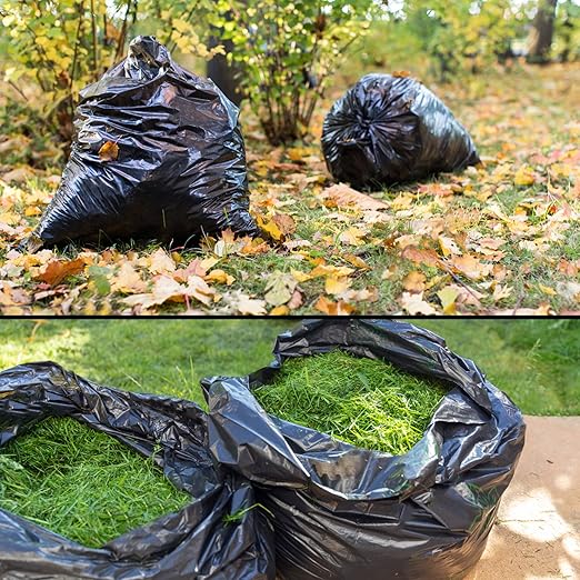 Ultrasac - Lawn Leaf Yard Cleanup Bags 39 Gallon 1.5 Mil 33x43 Black 100 Count/w Ties