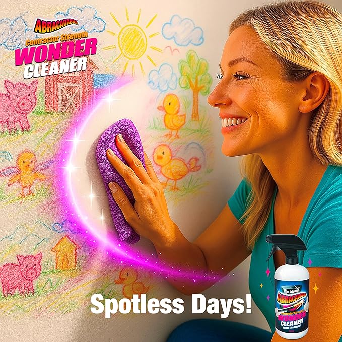 Abracadabra® Contractor Strength Wonder Cleaner - As Seen on TV - 16 fl oz - Gunk &amp Build up Remover - Removes Tar Adhesives Gum Stickers Sap Oils &amp More on Most Surfaces - Better Stronge