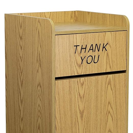 EMMA + OLIVER Wood Tray Top Receptacle in Oak