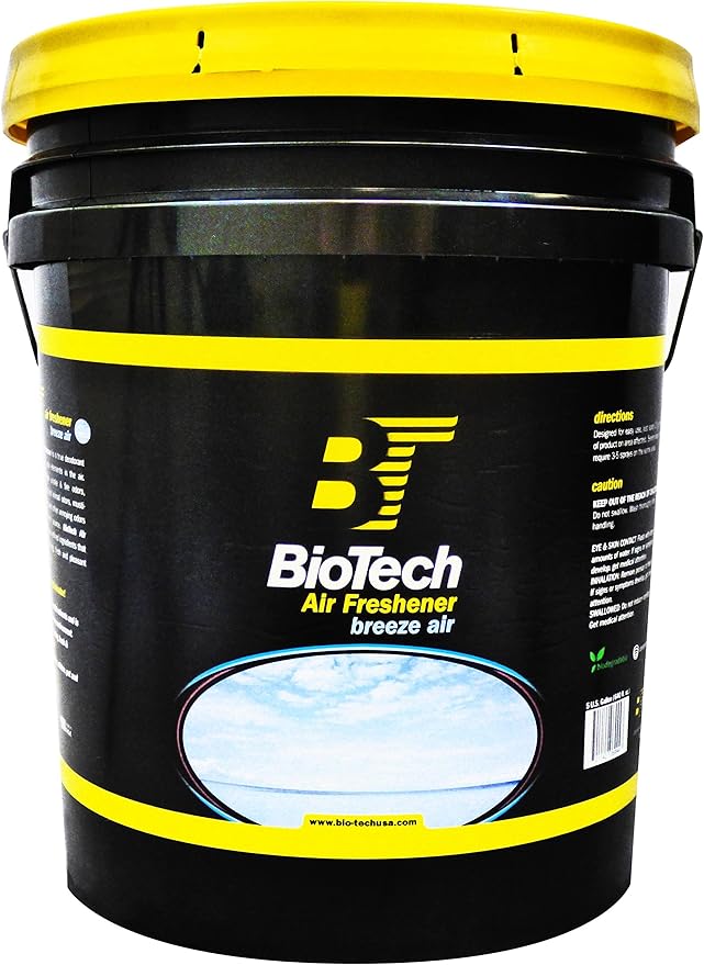 BioTech Air Freshener Breeze Air Scent Contains no harmful solvents and safe for use on any environment Controls smoke cigarette mildew pet and food odors 5 Gallon Pail (1)